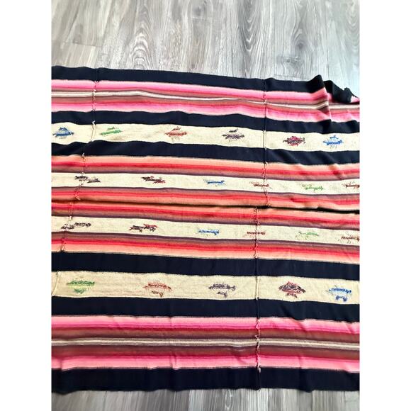 Ralph Lauren Blue Label knitted Poncho Women M/L Multicolor Aztec Indian Western - Picture 10 of 12